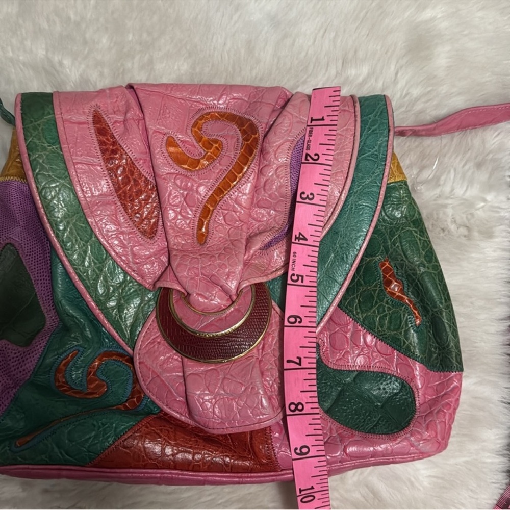 Sharif Multicolor Patchwork Leather Crossbody Bag - image 3